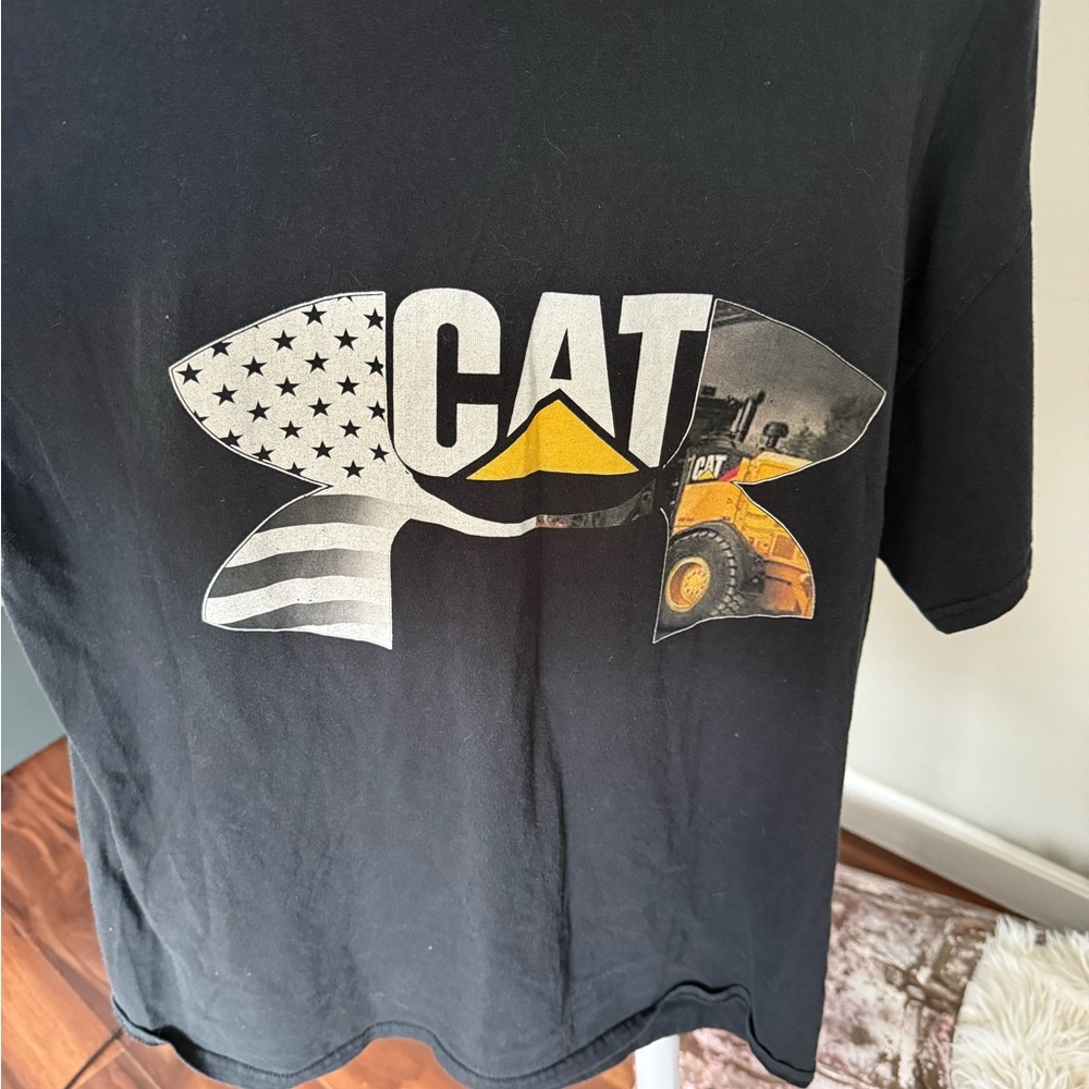 Black CAT shirt with under armour logo